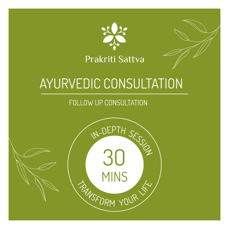 Ayurvedic Consultation - 30 minutes