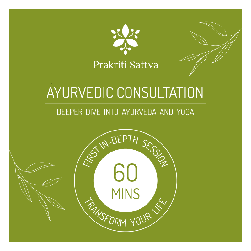 First Ayurveda and Yoga Consultation - 60 minutes