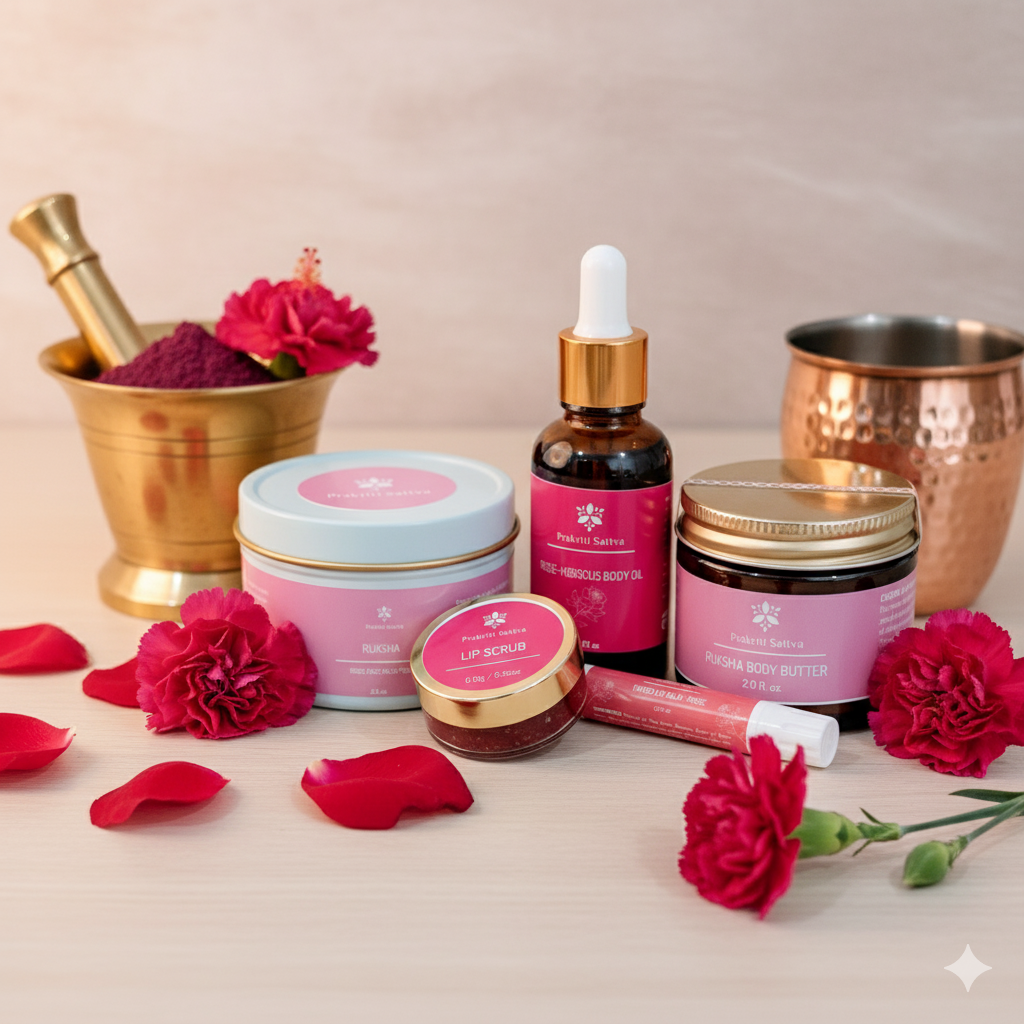 Prakriti Sattva Ayurvedic Skincare Gift set | Radiant Rose & Body Bliss Kit