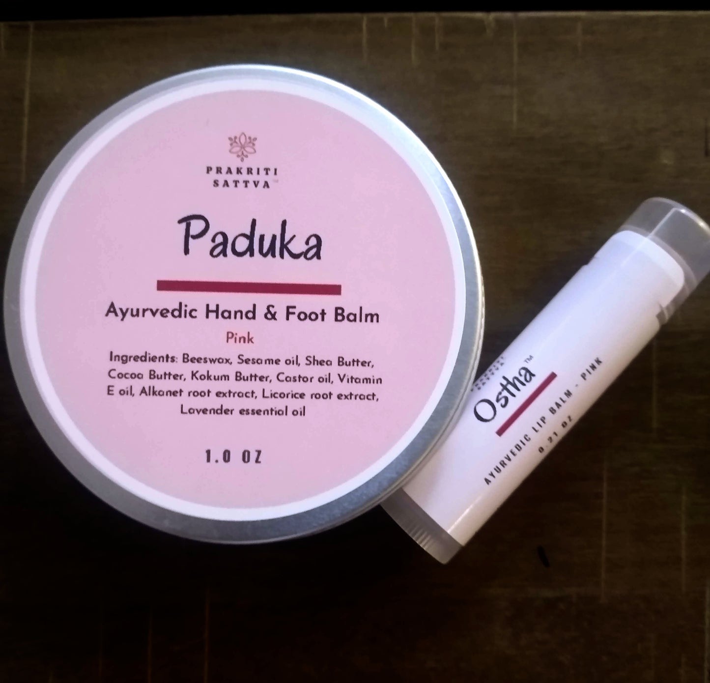 Paduka Ayurvedic Hand & Foot Balm | Pink Lotion Bar | Hand cream | Hand Balm | Natural Chapstick 